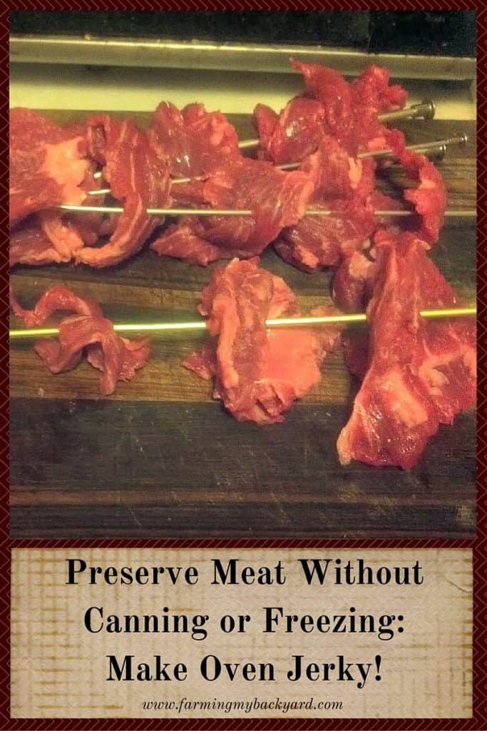 Preserve Meat without Canning Or Freezing by making Oven Jerky by Farming My Backyard