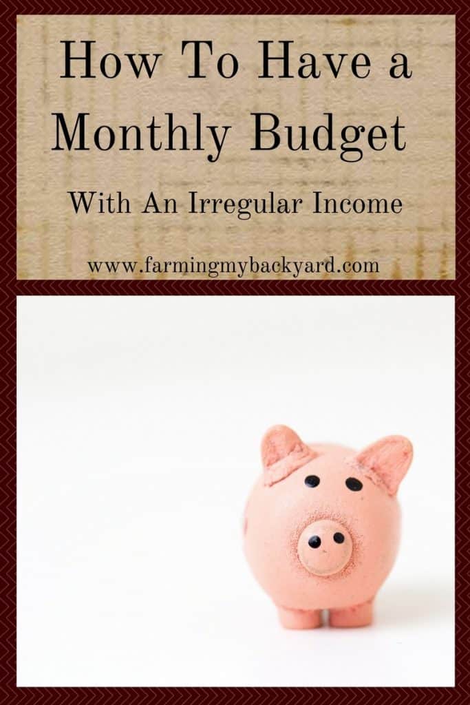 How To Have a Monthly Budget With An Irregular Income