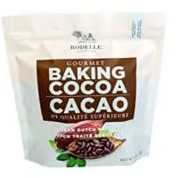 Rodelle Dutch Processed Gourmet Baking Cocoa Powder, 25 Oz, Resealable Bag, Rich Flavor, Dark Finish
