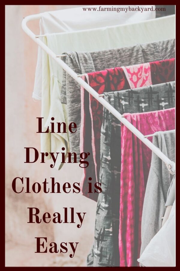 If you've ever thought about line drying your clothes, give it a try!  You might be surprised at how easy it is. 