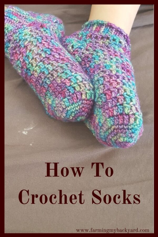 You can make crochet socks! Add and decrease rows or stitches as needed to make your socks the size and shape that work for you. 