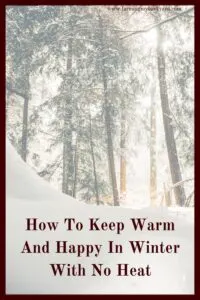 Here are some ways to keep warm (and happy too!) if you find yourself in the middle of winter without any heat in your house.
