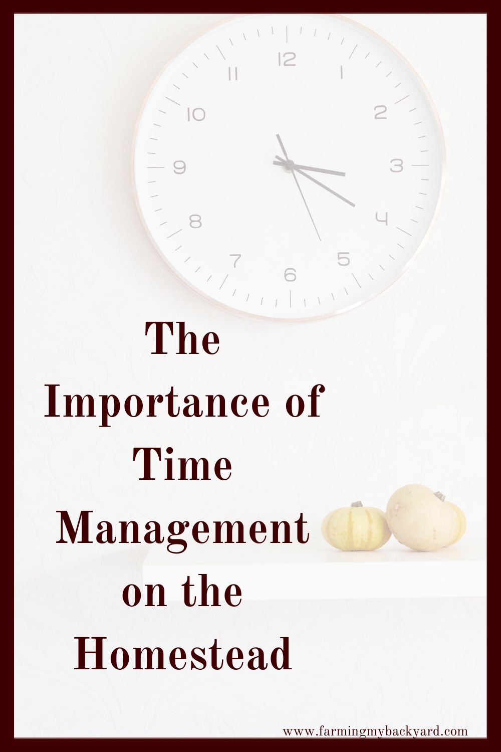 Every single one of us is limited by TIME.  The importance of time management is huge for homesteaders! How can you get it all done and still have a life?