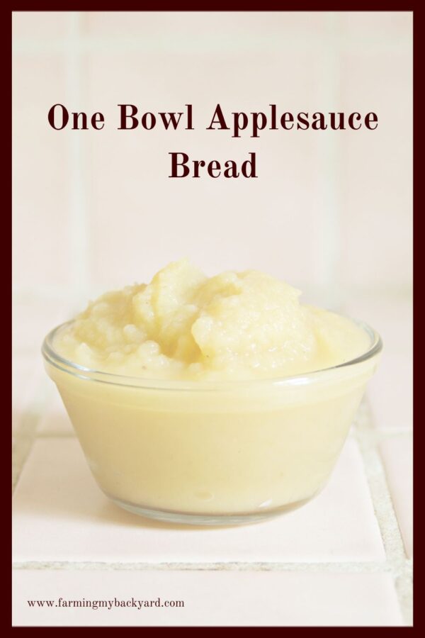 Baking doesn't have to be hard.  This one bowl applesauce bread is quick to mix up and good to eat.  It's a great one to make and share!
