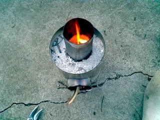 Build a free rocket stove with materials headed for the garbage.  Use it for a cheap and easy way to roast marshmallows, or keep on on hand for emergencies!