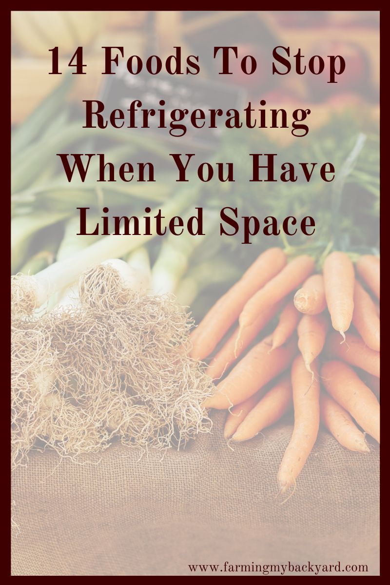 Stop refrigerating these 14 foods to free up room in your fridge! It's good to have the skills and knowledge to scale down in unusual circumstances.