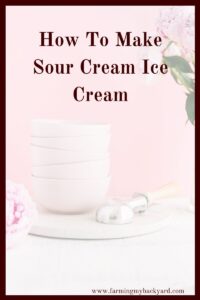 You can make your own ice cream with homemade sour cream for a delicious treat that contains healthy probiotics! Here's how to make sour cream ice cream!