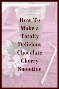 Make and easy and delicious chocolate cherry smoothie with this easy recipe! Who said green smoothies have to look green!